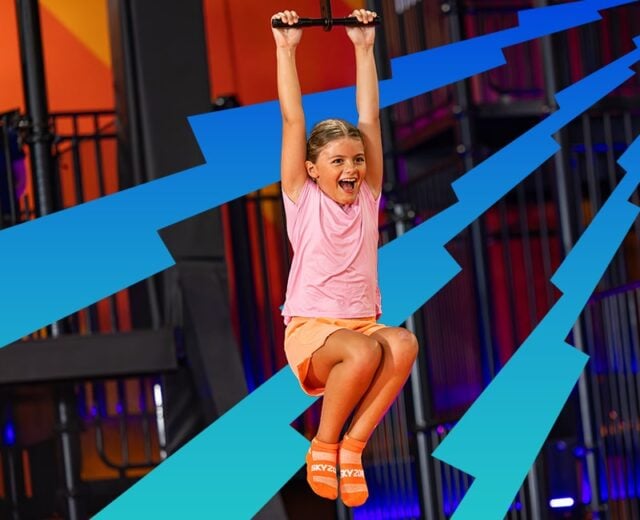 Kid having fun at Sky Zone with Spring Break 4 Pack