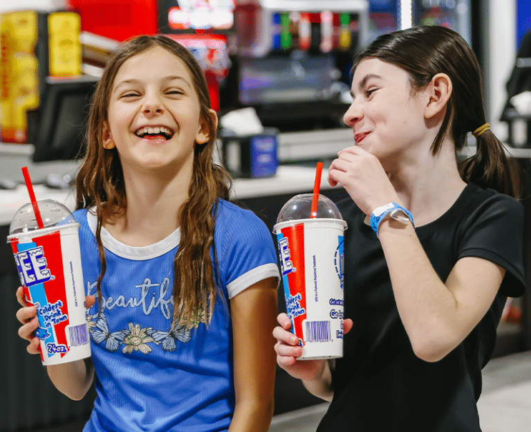 kids having fun with iced treats at Sky Zone