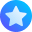 star in blue circle icon